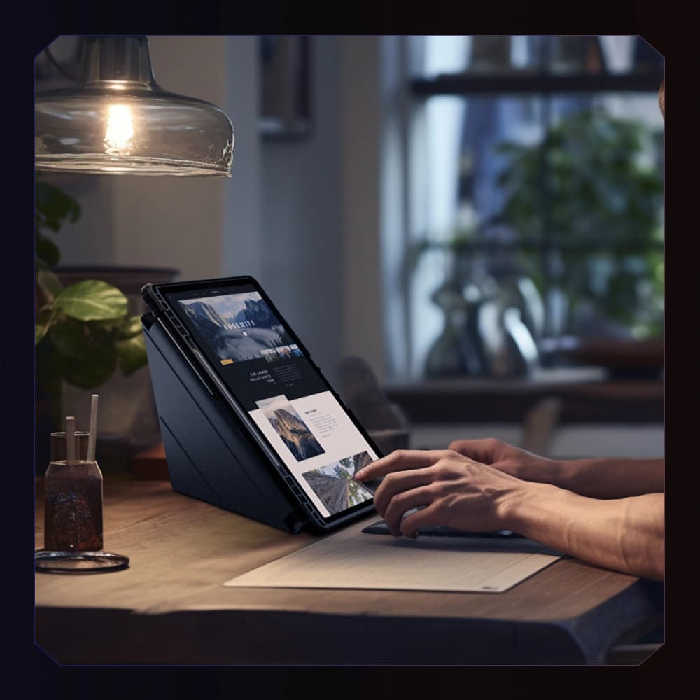 Case Nillkin Bumper Leather Case Pro Samsung Galaxy Tab S9 FE+ Plus schwarz - 11