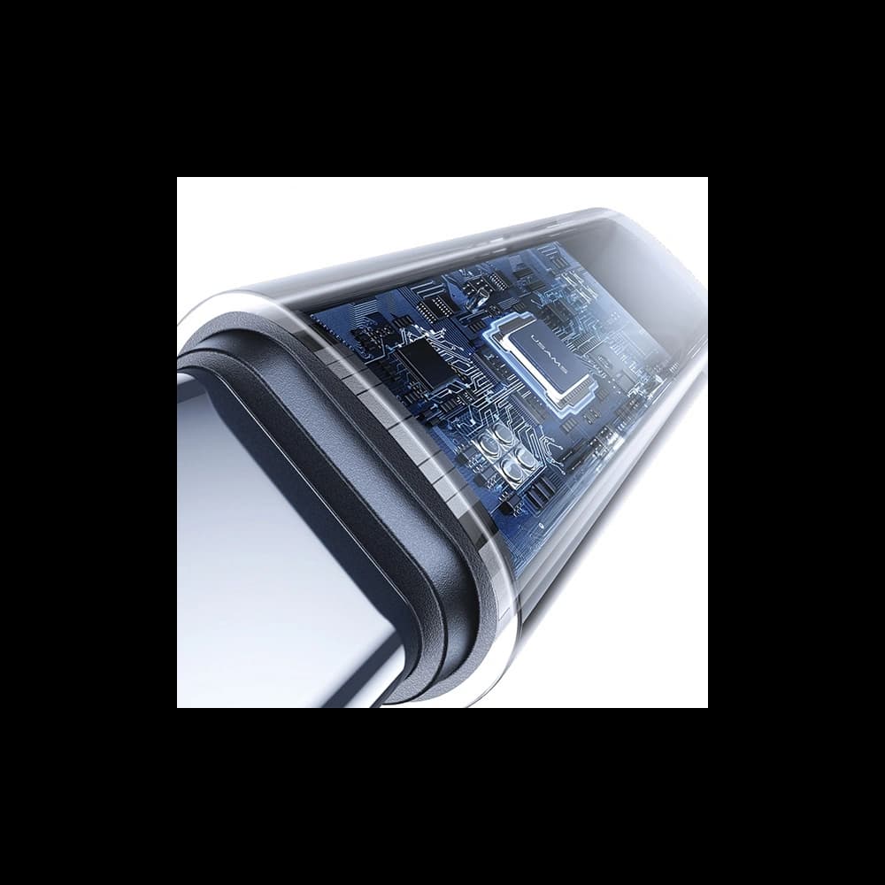 Adaptor USAMS US-SJ682 AU18 USB-C / USB-C Digital Display 100W oțel/aluminiu - 3