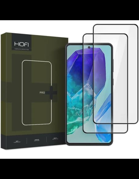 Edzett üveg Hofi Glass Pro+ Samsung Galaxy M55 5G Fekete [2 PACK]