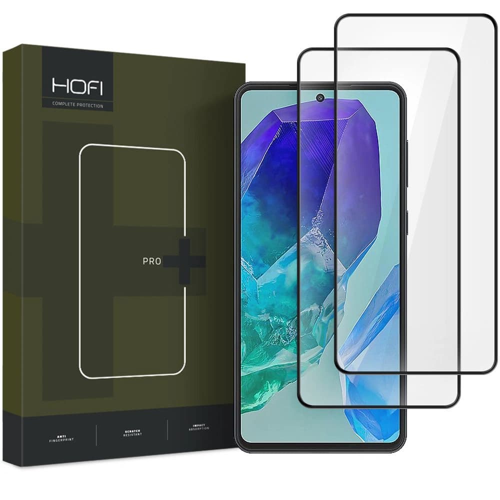 Edzett üveg Hofi Glass Pro+ Samsung Galaxy M55 5G Fekete [2 PACK] - 1