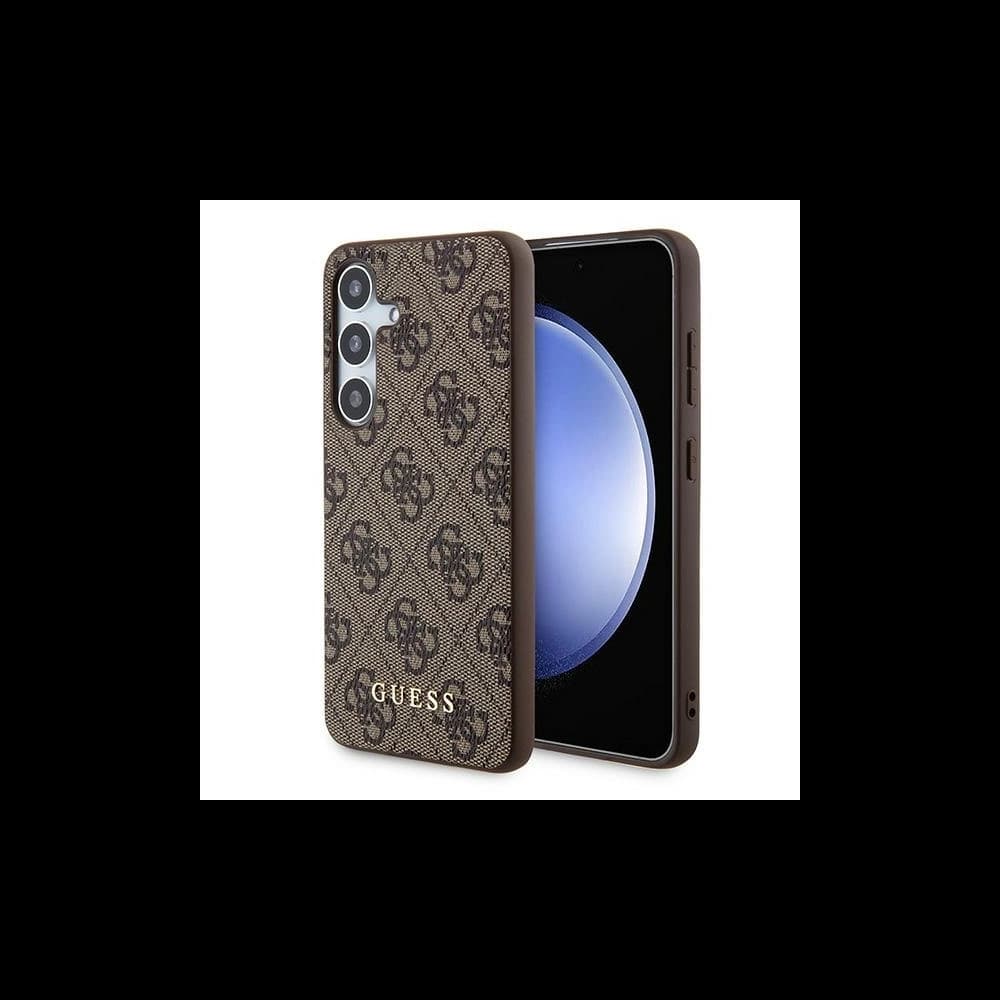 Etui Guess GUHCS24SG4GFBR Samsung Galaxy S24 hardcase 4G Metal Gold Logo brązowy/brown - 1
