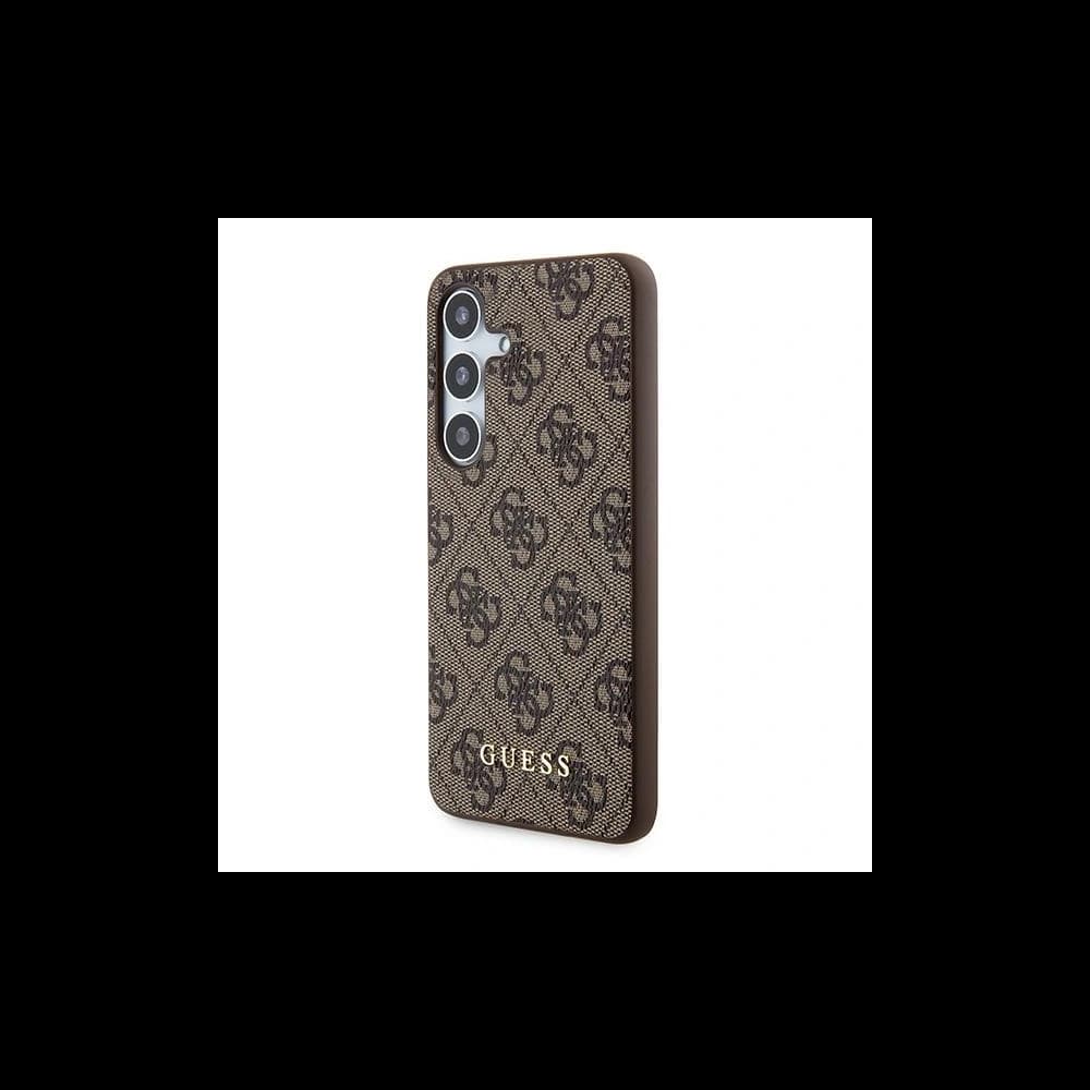 Etui Guess GUHCS24SG4GFBR Samsung Galaxy S24 hardcase 4G Metal Gold Logo brązowy/brown - 2