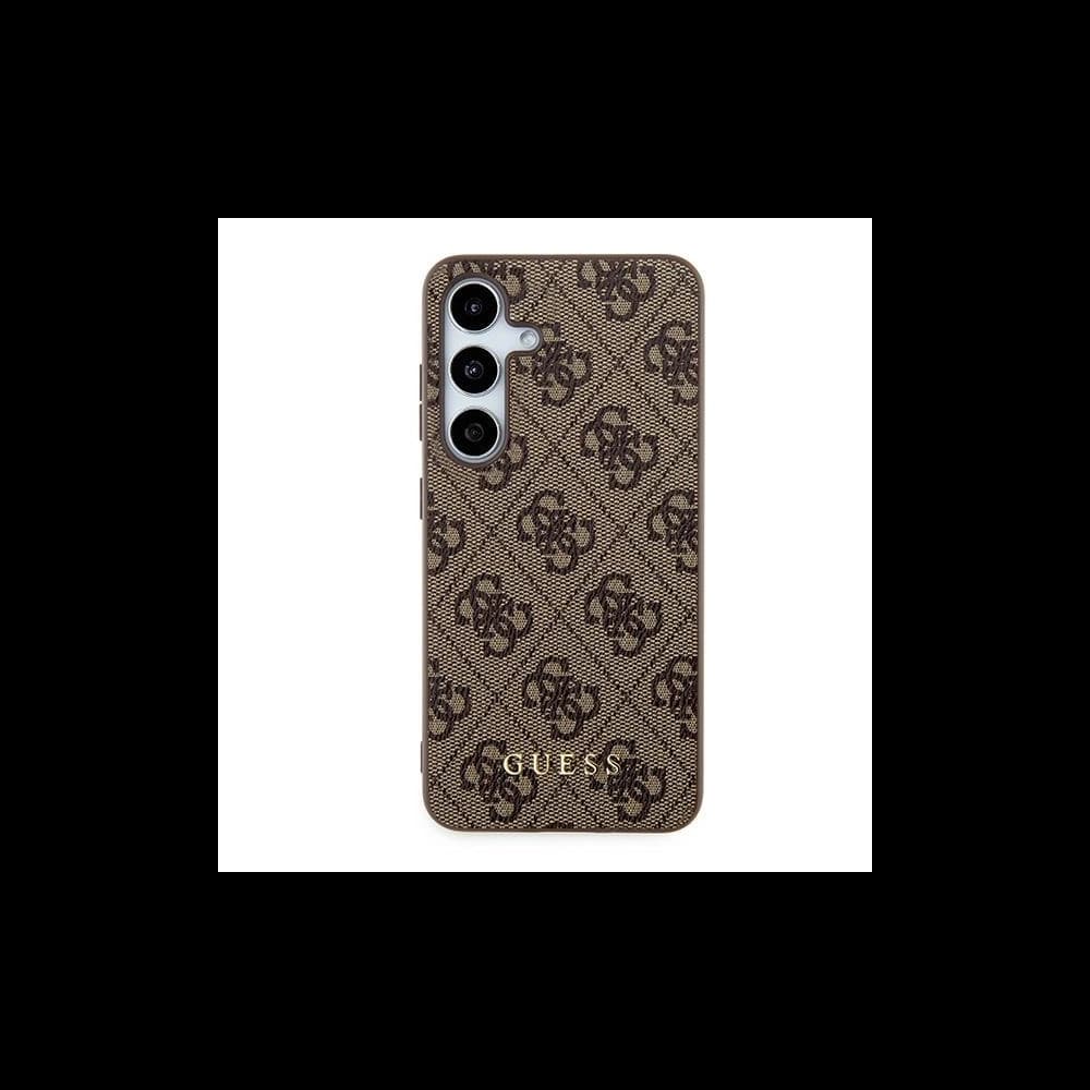 Etui Guess GUHCS24SG4GFBR Samsung Galaxy S24 hardcase 4G Metal Gold Logo brązowy/brown - 3