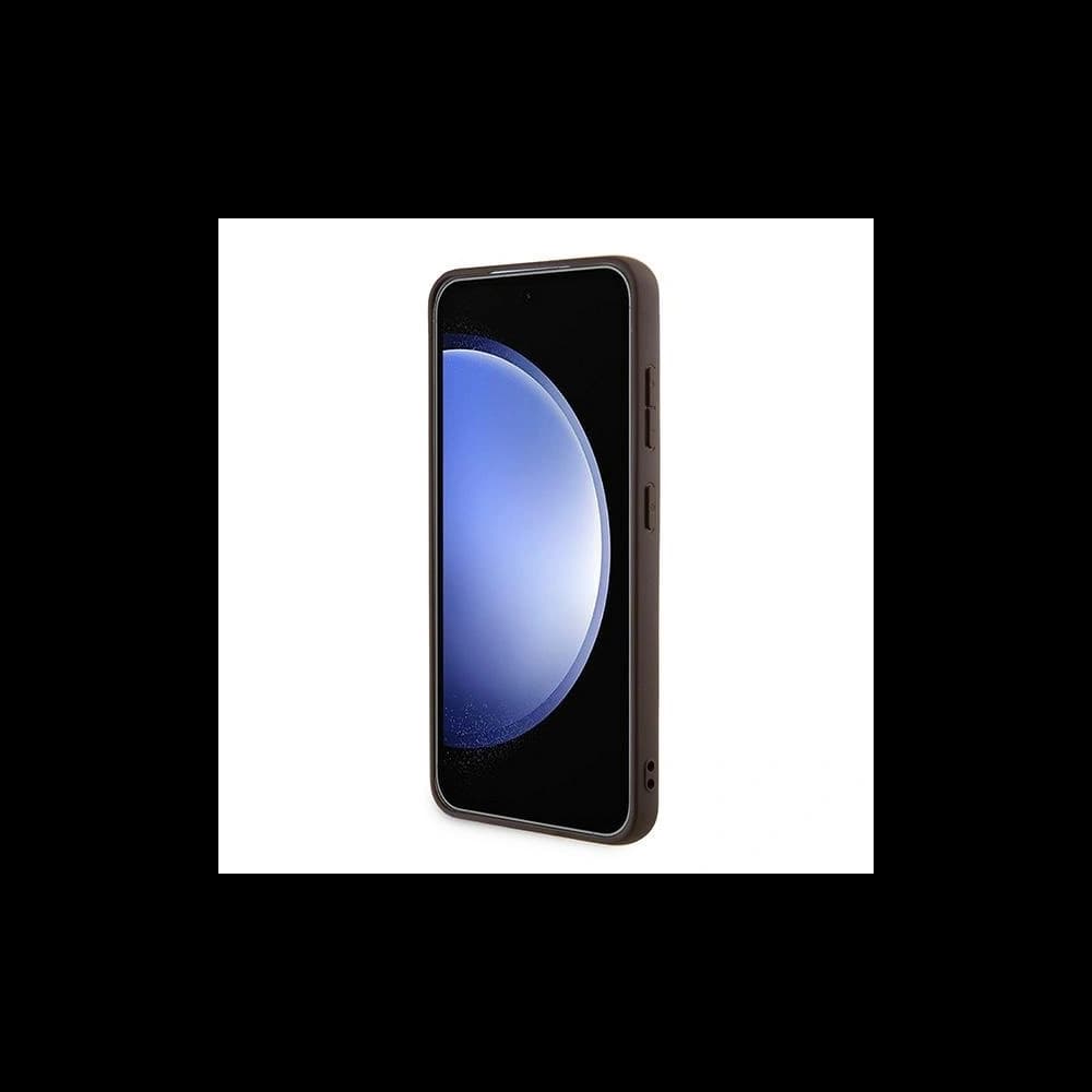 Etui Guess GUHCS24SG4GFBR Samsung Galaxy S24 hardcase 4G Metal Gold Logo brązowy/brown - 5