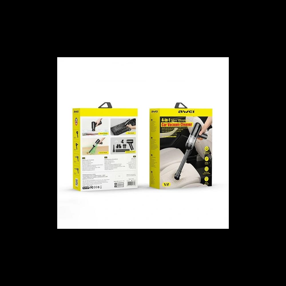 AWEI V2 vezeték nélküli mini porszívó fekete - 3