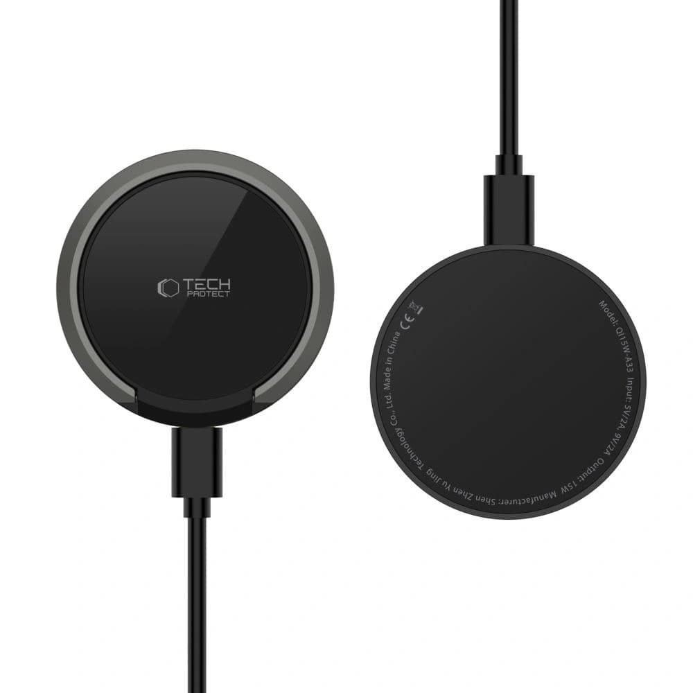 Încărcător wireless Tech-Protect QI15W-A33 Magnetic MagSafe Wireless Charger Black - 4