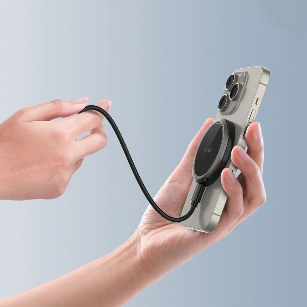 Încărcător wireless Tech-Protect QI15W-A33 Magnetic MagSafe Wireless Charger Black - 7