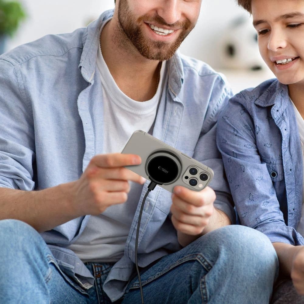 Încărcător wireless Tech-Protect QI15W-A33 Magnetic MagSafe Wireless Charger Black - 8