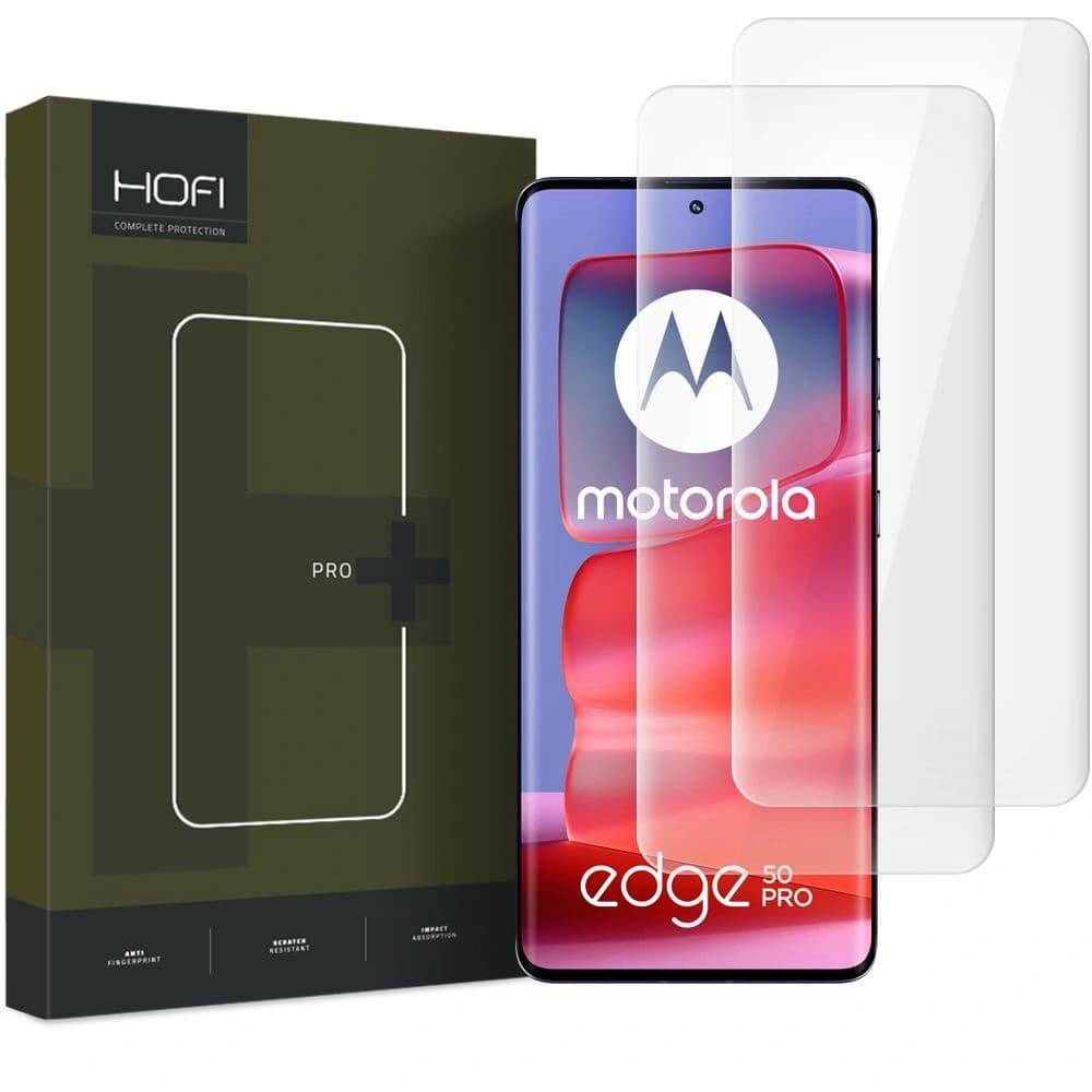 Gehärtetes Glas Hofi UV Glass Pro+ Motorola Edge 50 Fusion / Edge 50 Pro 5G Klar [2 PACK] - 1