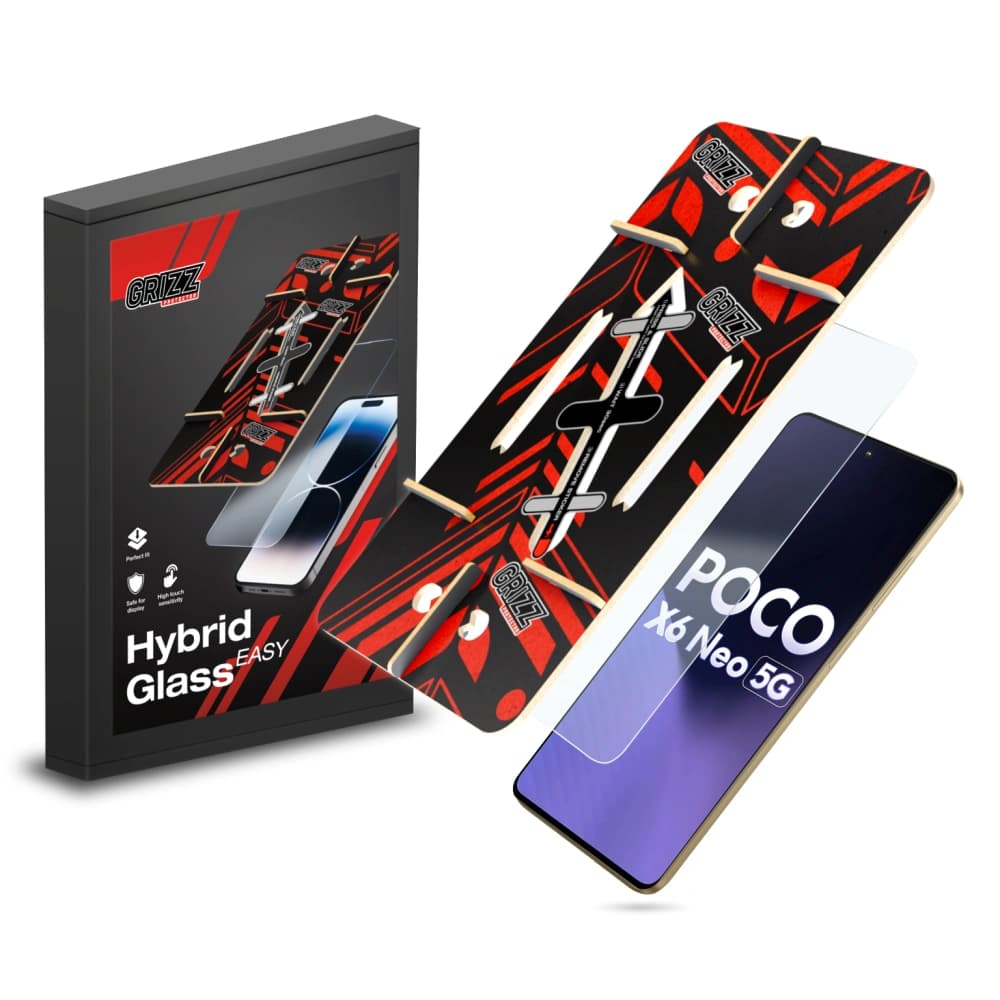 Hibrid üveg GrizzGlass HybridGlass Easy a Xiaomi POCO X6 Neo-hoz - 1