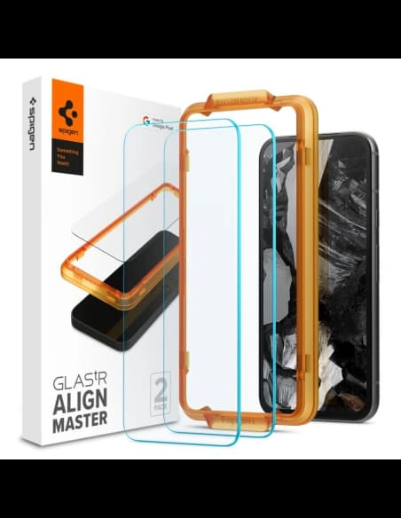 Edzett üveg Spigen GLAS.tR AlignMaster Google Pixel 8a Clear [2 PACK]