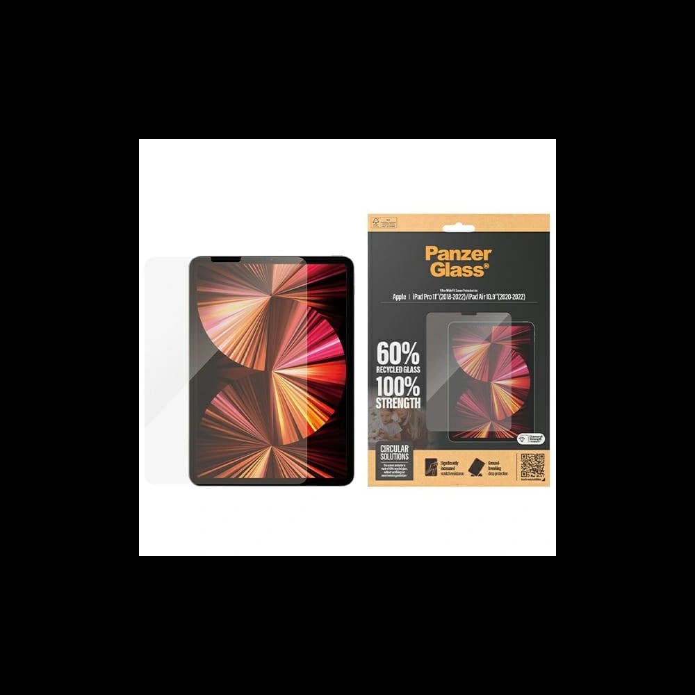 PanzerGlass Ultra-Wide Fit Apple iPad Pro 11 2018-2022 (1-4 gen) / iPad Air 10.9 2020/2022 (4, 5 gen) Screen Protection - 1