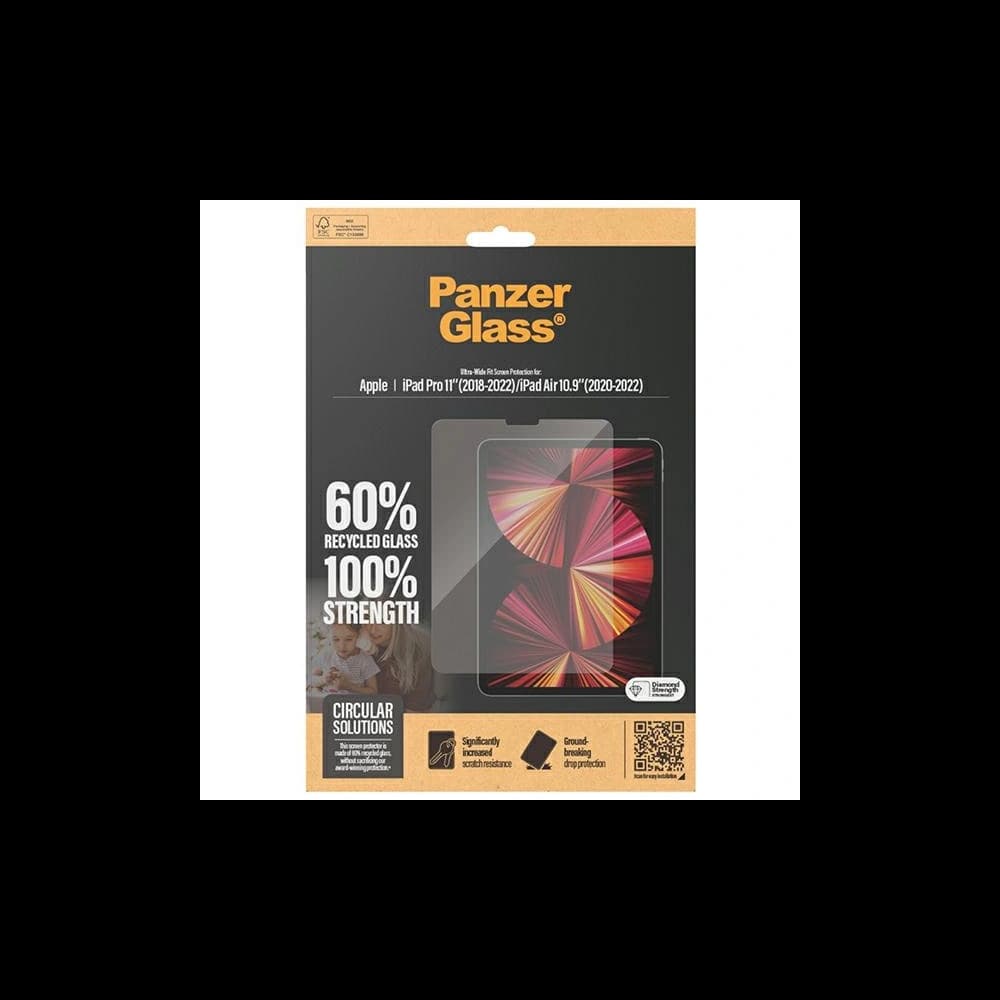 PanzerGlass Ultra-Wide Fit Apple iPad Pro 11 2018-2022 (1-4 gen) / iPad Air 10.9 2020/2022 (4, 5 gen) Screen Protection - 4