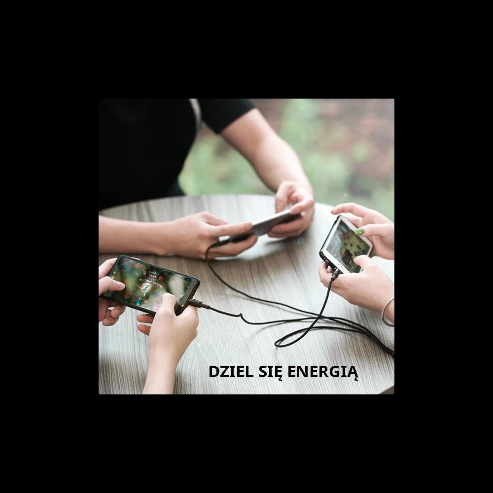 Kábel 3w1 USAMS U5 US-SJ219 USB-A / Lightning / microUSB / USB-C 1,5m 2A fekete/black - 3