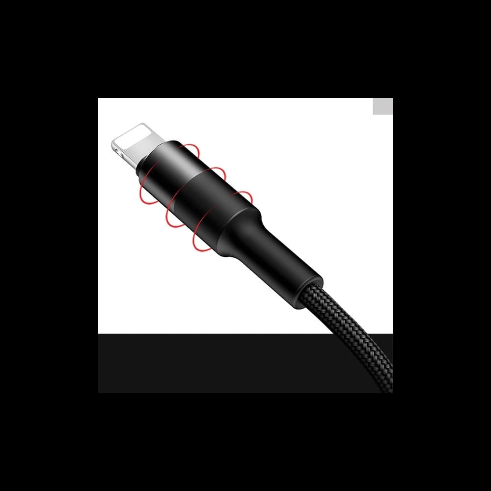 Kábel 3w1 USAMS U5 US-SJ219 USB-A / Lightning / microUSB / USB-C 1,5m 2A fekete/black - 6
