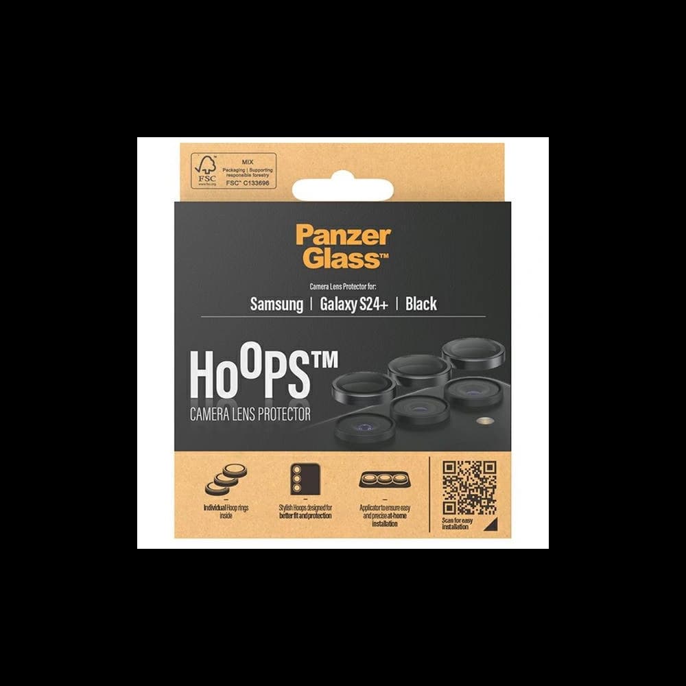 A kamerák objektívére való üveg PanzerGlass Hoops Kamera Samsung Galaxy S24+ Plus fekete/black - 4