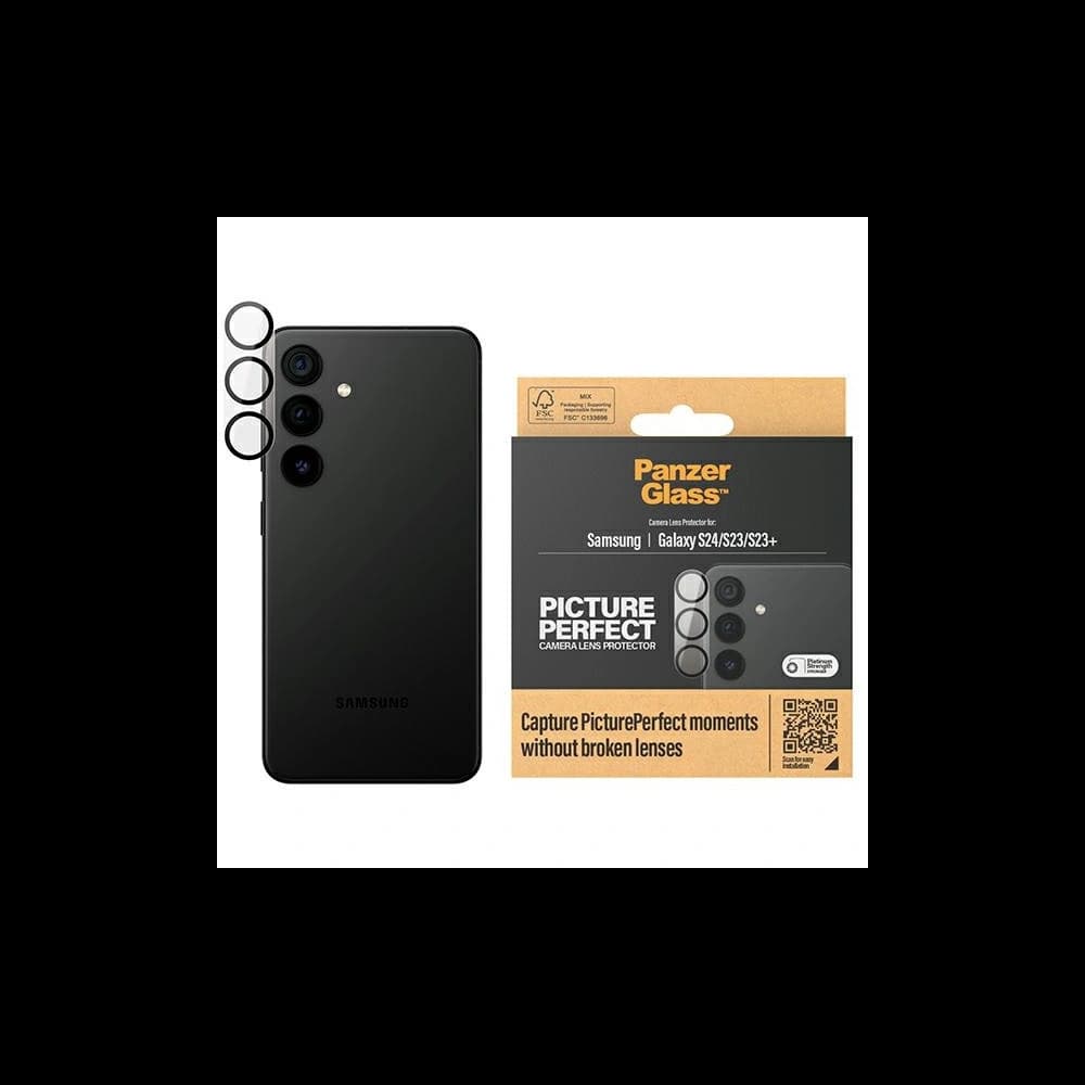 Törhetetlen üveg a PanzerGlass Picture Perfect Samsung Galaxy S24 fényképezőgép lencséjére