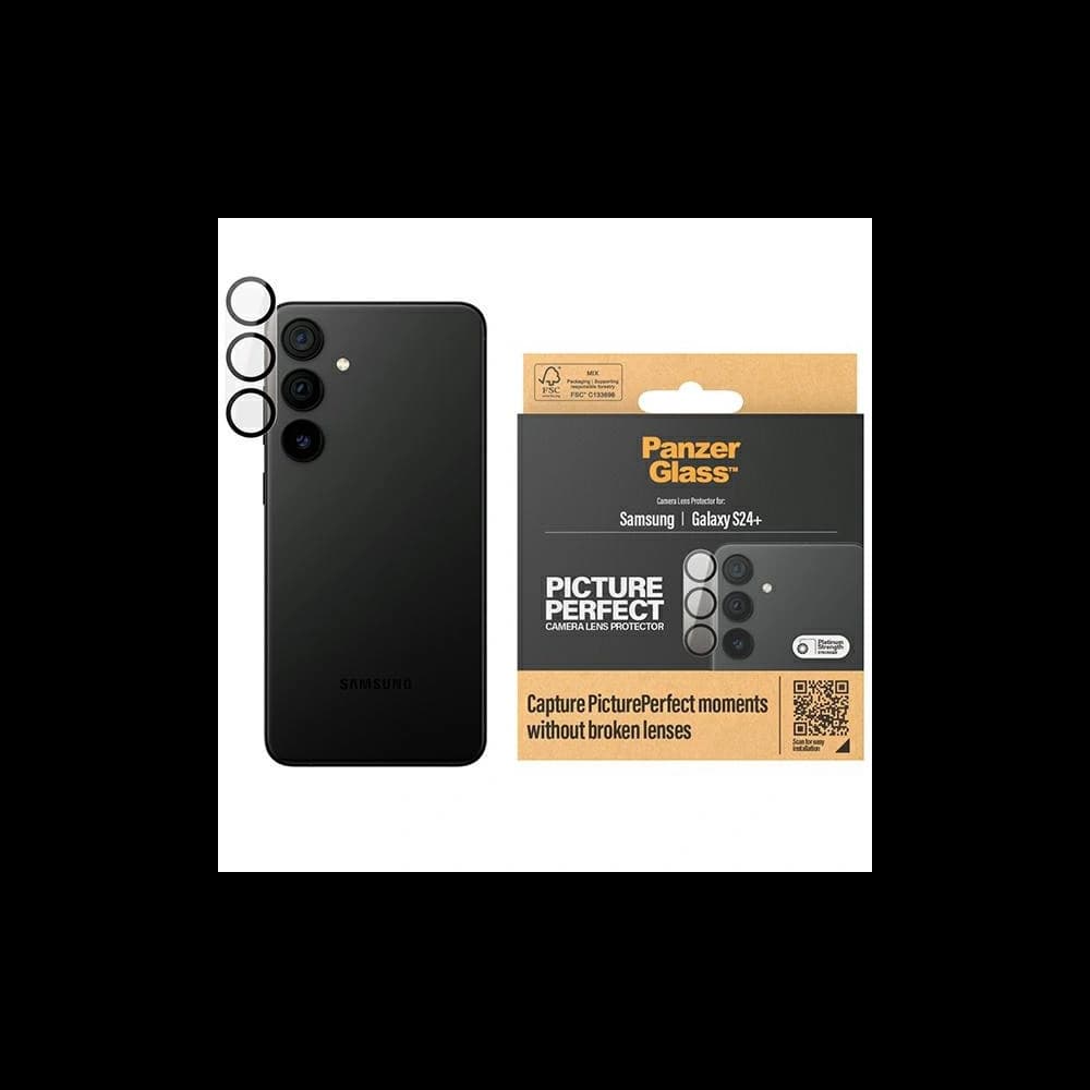 Gehärtetes Glas für die Kameraobjektiv PanzerGlass Picture Perfect Samsung Galaxy S24+ Plus