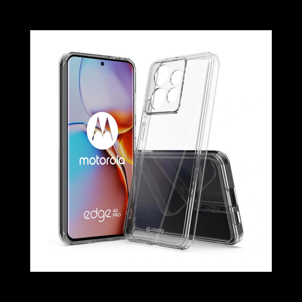 Etui Crong Crystal Shield borító Motorola Edge 40 Pro átlátszó