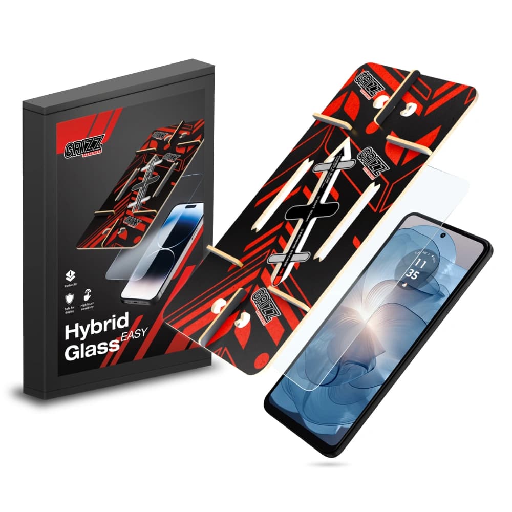 GrizzGlass HybridGlass Easy Motorola Moto G34 - 1