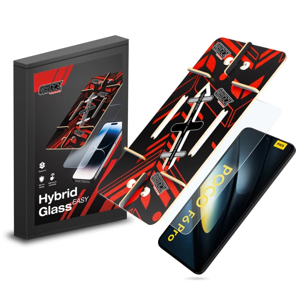 Hybriertes Glas GrizzGlass HybridGlass Easy für Xiaomi POCO F6 Pro