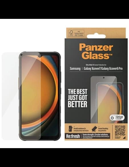 Gehärtetes Glas PanzerGlass Ultra-Wide Fit Samsung Galaxy Xcover 7 / Xcover 6 Pro