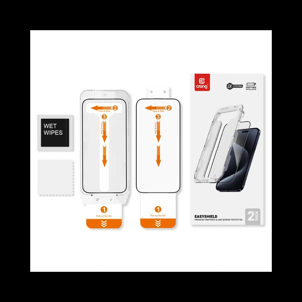 Edzett üveg Crong EasyShield Apple iPhone 14 / iPhone 13 / iPhone 13 Pro [2 PACK] - 2