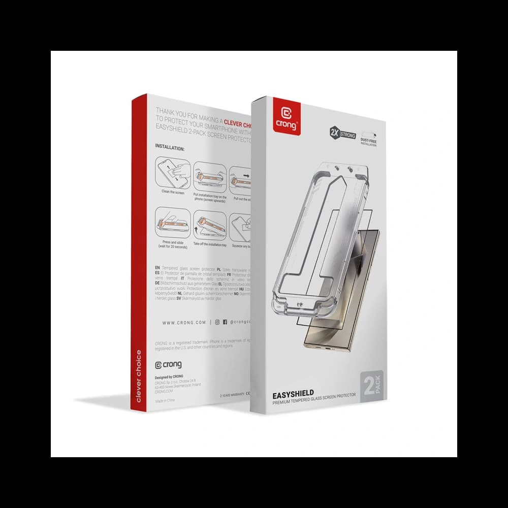 Tvrzené sklo Crong EasyShield Samsung Galaxy S24 [2 PACK] - 6