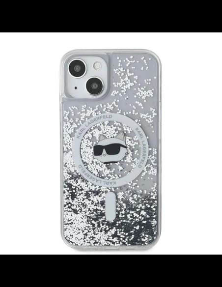 Karl Lagerfeld KLHMN61LGCHSGH Apple iPhone 11 / XR hardcase Liquid Glitter Choupette Head Magsafe transparent