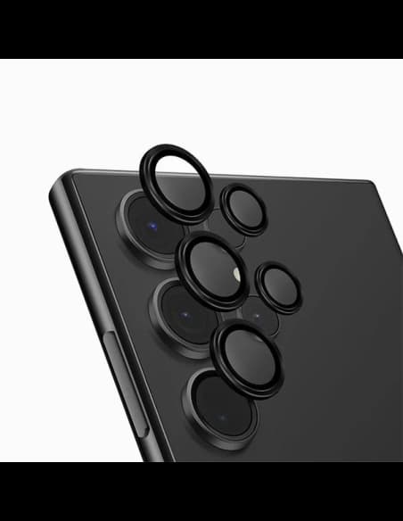 Üveg az UNIQ Optix Aluminium Kamera Objektív Védőhöz Samsung Galaxy S24 Ultra éjfekete