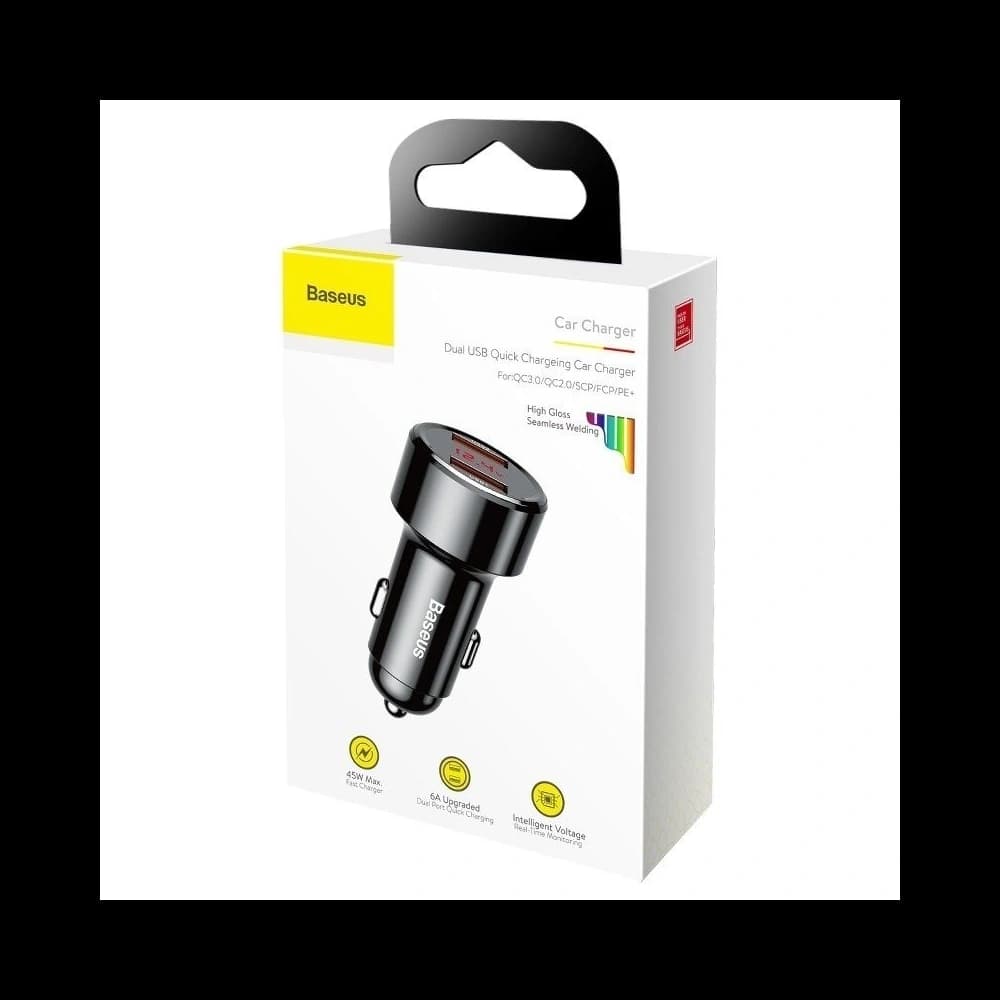 Automobilní nabíječka Baseus Magic 2x USB QC 3.0 45W (černá) - 7