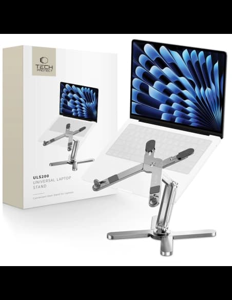 Podest Tech-Protect ULS200 Universal Laptop Stand Silber