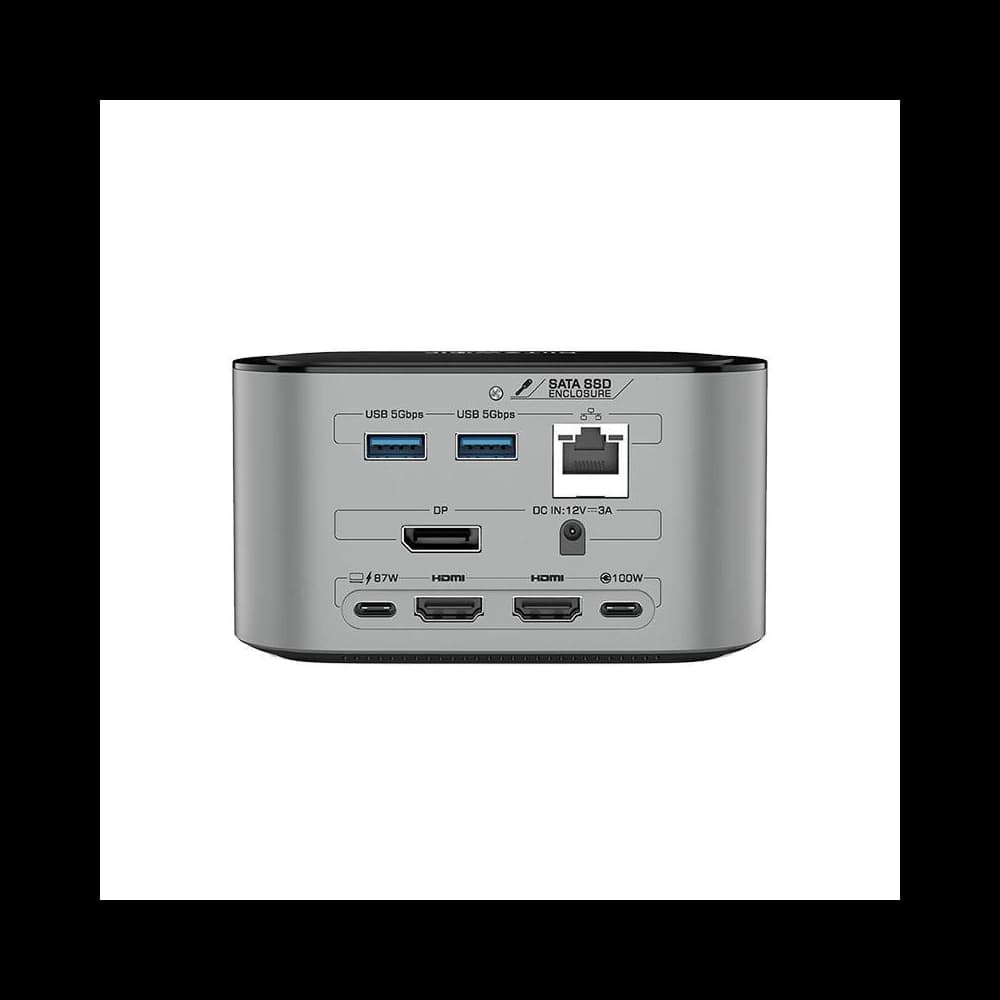 Dokovací stanice 14v1 Blitzwolf BW-TH12 DC, 4xUSB-A 3.0, 3xUSB-C, M.2 SATA 3.0 SSD, 2xHDMI, DP, RJ45, jack 3.5mm - 2