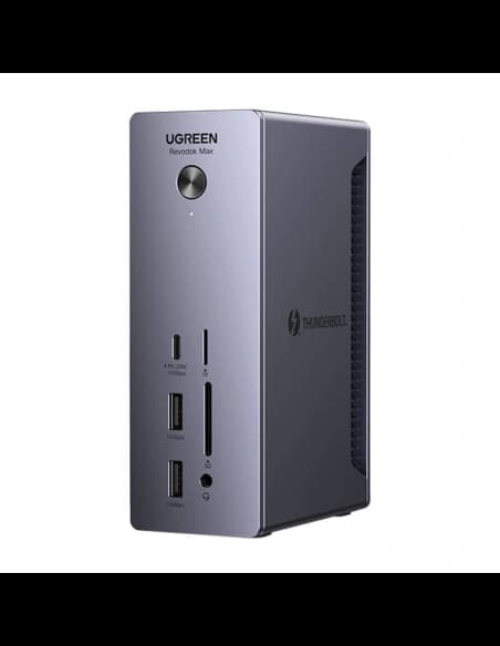 Dokovací stanice UGREEN U710 DC, 4xUSB-A, 2xThunderbolt 4 USB-C, DisplayPort 8K30Hz, RJ45, SD/TF, AUX, USB-C PD 90W šedá