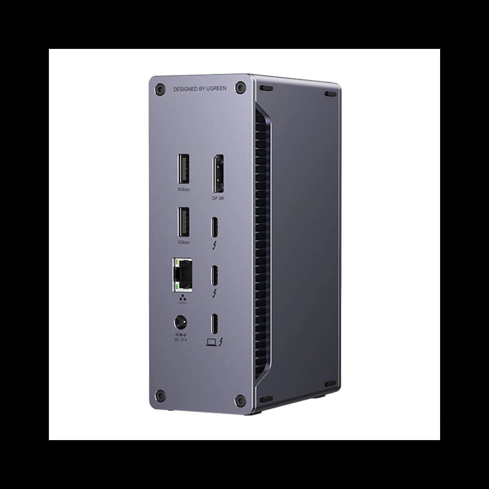 Dokovací stanice UGREEN U710 DC, 4xUSB-A, 2xThunderbolt 4 USB-C, DisplayPort 8K30Hz, RJ45, SD/TF, AUX, USB-C PD 90W šedá - 2