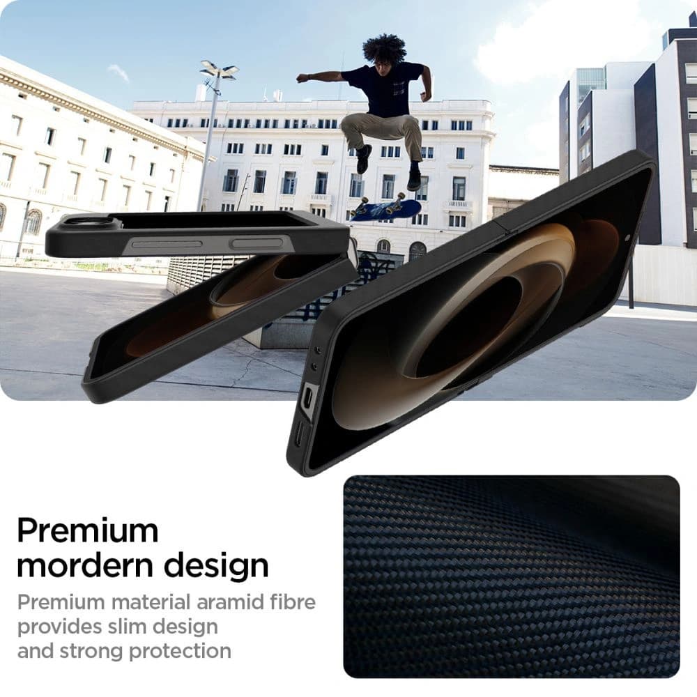 Case Spigen Airskin Samsung Galaxy Z Flip 6 / 7 FE Aramid Schwarz - 8