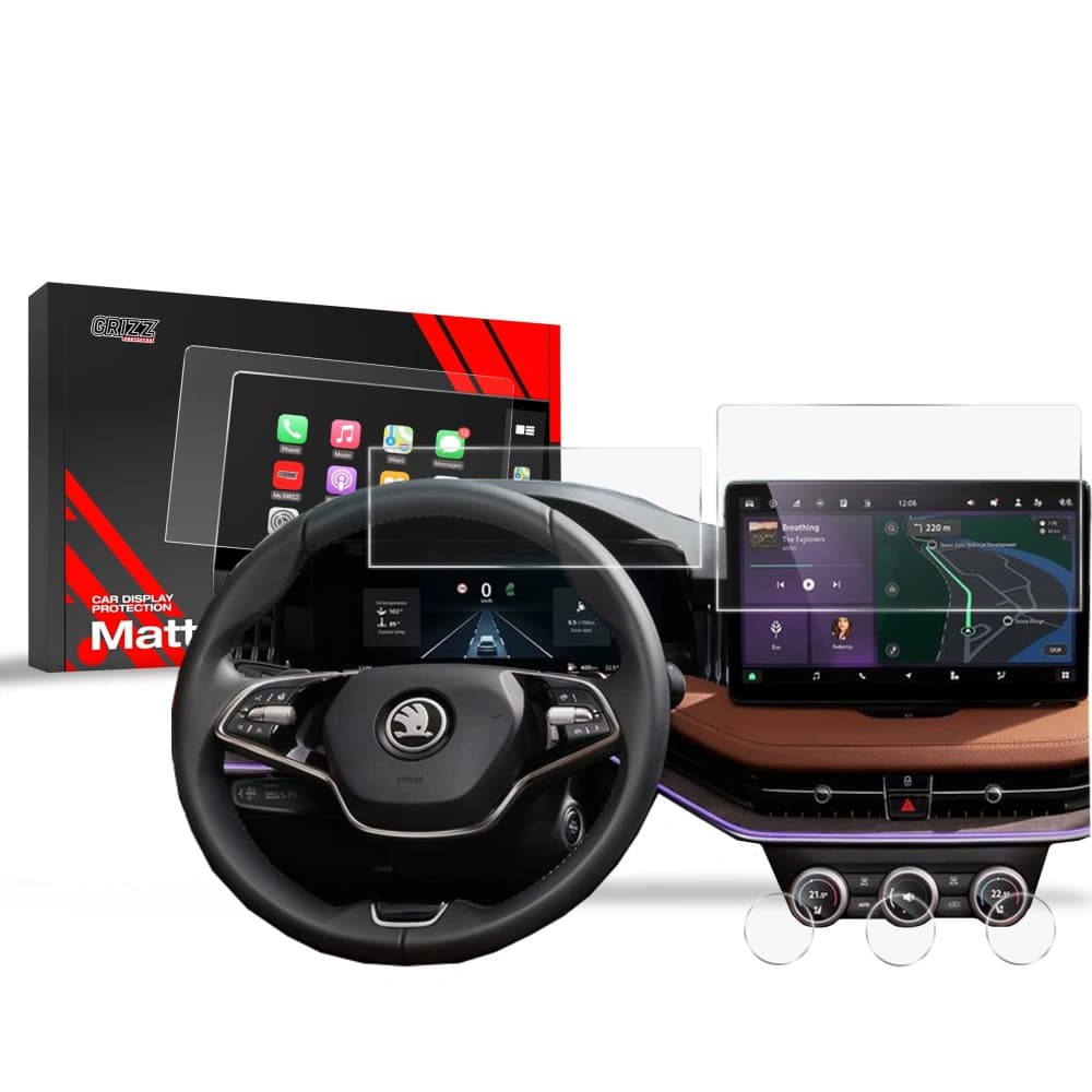 Folia matowa GrizzGlass CarDisplay Protection do Skoda Superb 4 10" 2024-2025 [5w1] - 1