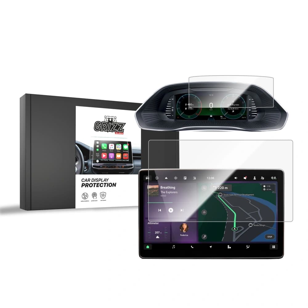 Folia ceramiczna GrizzGlass CarDisplay Protection do Skoda Octavia 4 10" Facelift (2024-2025) [2w1] - 1