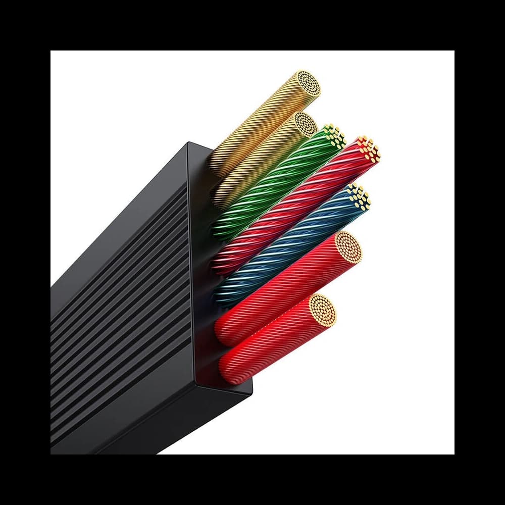 Kábel 3w1 Baseus Free2Draw USB/A / microUSB, Lightning, USB-C, 100W, 1.1 m (fekete) - 5