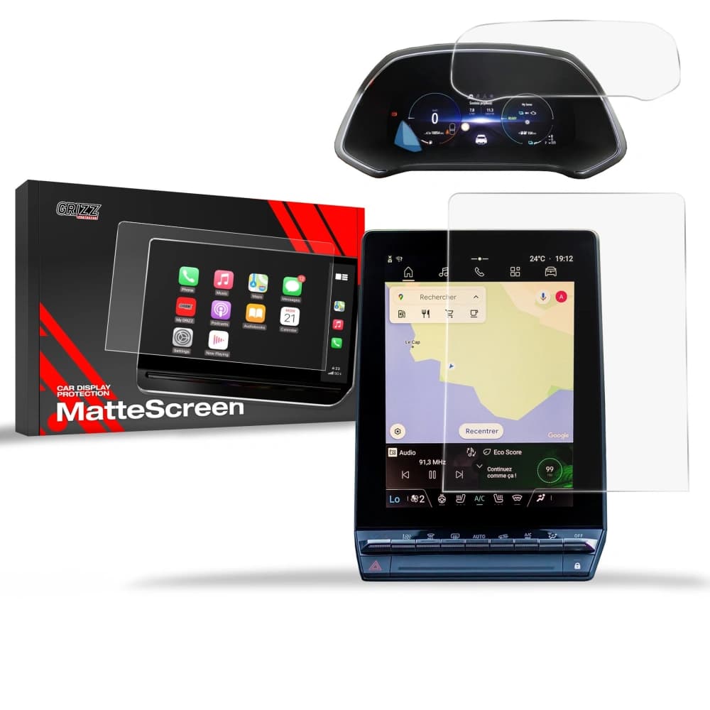 Matte GrizzGlass CarDisplay Protection Renault Symbioz 10,4" 2024-2025 [2in1] - 1
