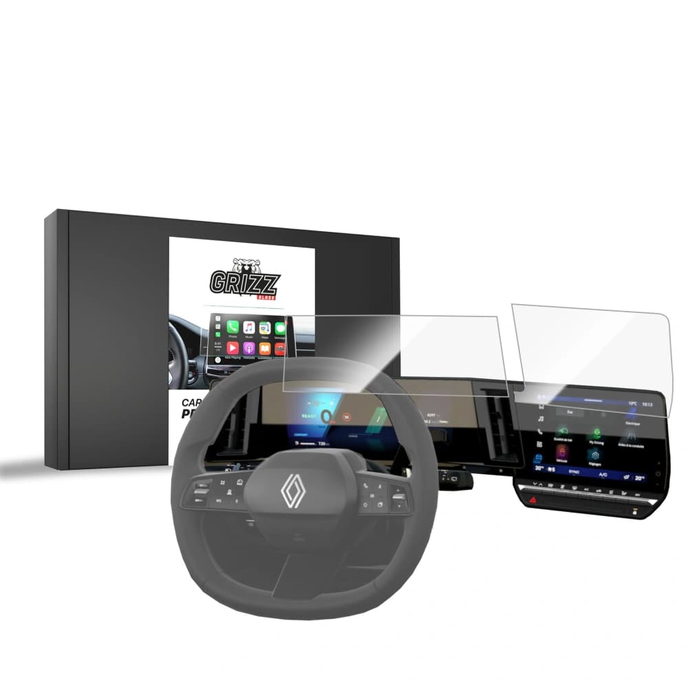 Ceramic GrizzGlass CarDisplay Protection Renault Austral 9" 2022-2025 [2in1] - 1