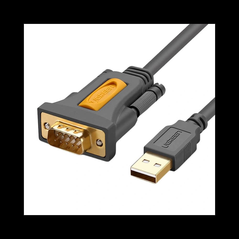 UGREEN CR104 USB-A a DB9 RS-232 kábel, 2m fekete - 1