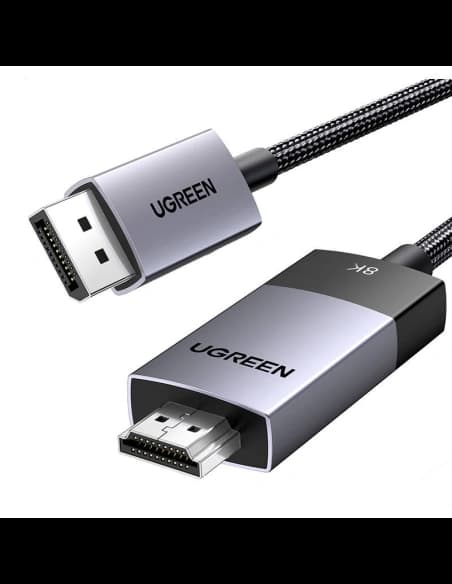 Kabel UGREEN DP115 DisplayPort / HDMI 8K60Hz, 2m czarny