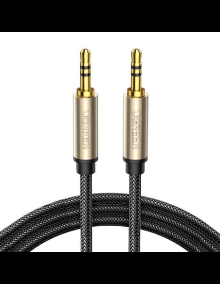 Kabel UGREEN AV125 AUX mini jack 3.5mm pozlacený, 3m (šedý)
