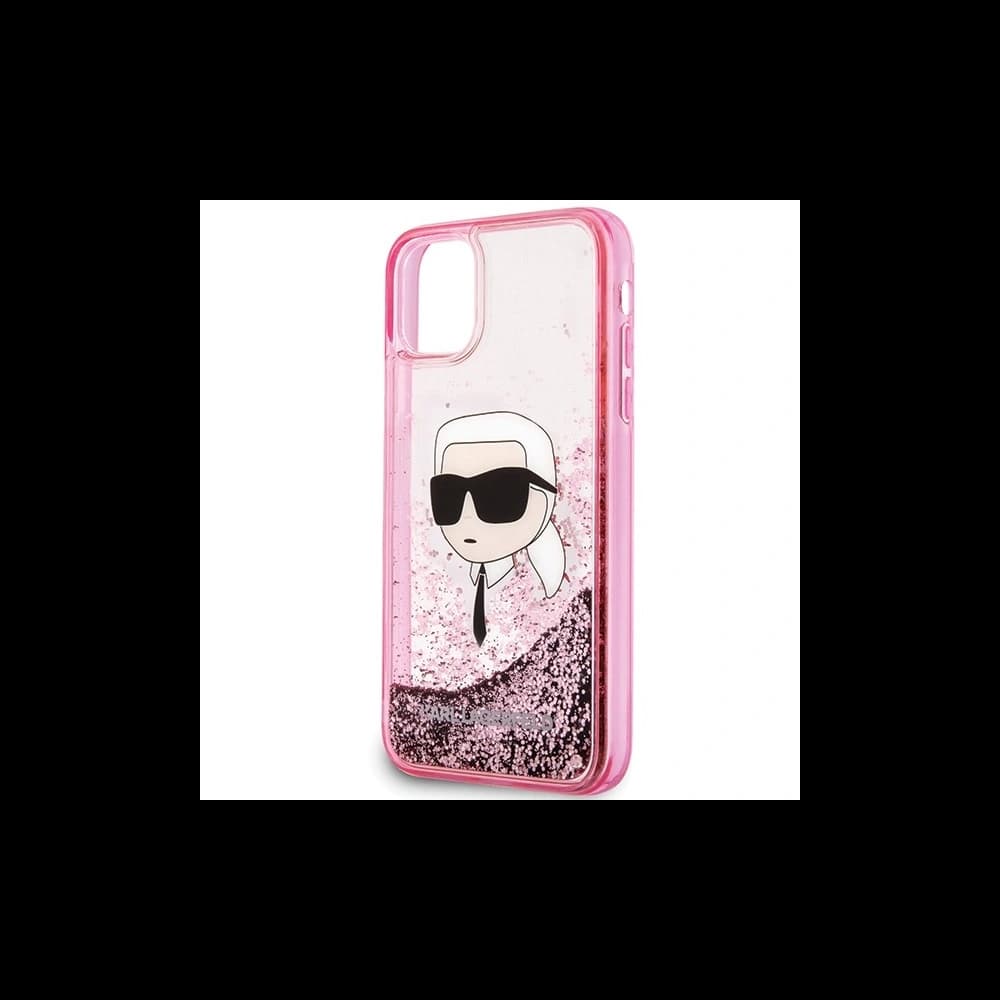 Karl Lagerfeld KLHCN61LNKHCP Apple iPhone 11/XR hardcase Glitter Karl Head pink - 3