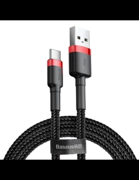 Baseus USB-C Kabel Cafule 2A 3m (rot/schwarz)