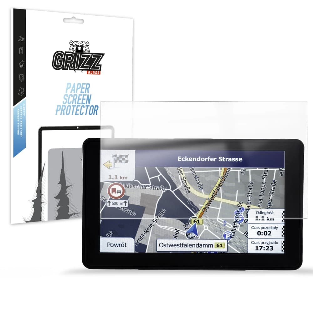 Matte Folie GrizzGlass PaperScreen für GPS-Navigation 7" iGO Primo - 1