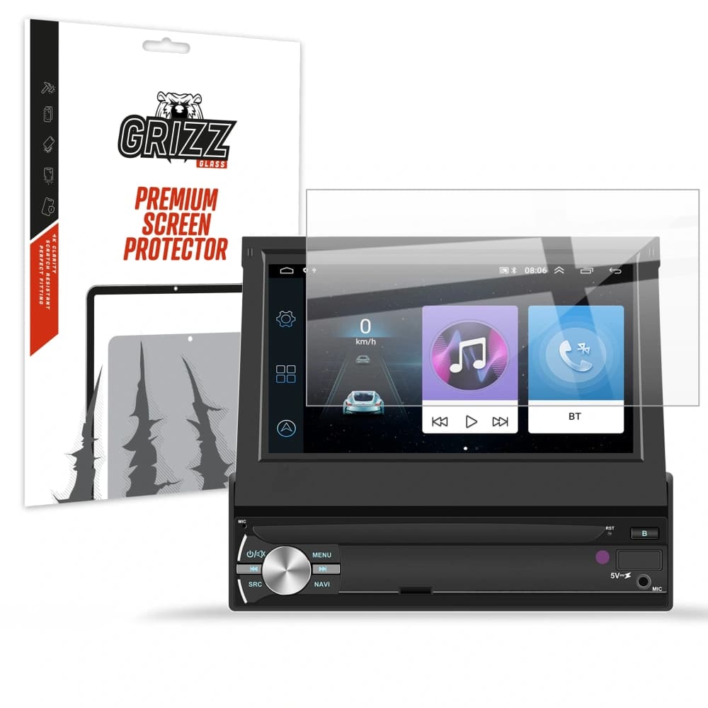 GrizzGlass CeramicFilm pentru Android 7" 1DIN radio auto Allnoel A3039 - 1