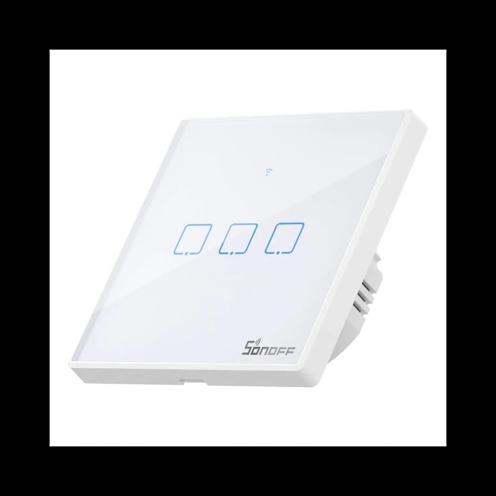 Dotykový WiFi + RF 433 spínač světla Sonoff T2 EU TX (3-kanálový) nová verze