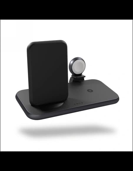 Stanice pro nabíjení ZENS Aluminium 4w1 Stojan Bezdrátová Nabíječka 45W černá